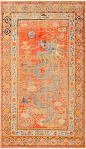 Antique Silk Dragon Khotan Rug from East Turkestan #48128 Main Image - By Nazmiyal: 