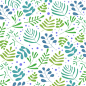 Seamless Floral Pattern or Texture with Doodle Style, Spring and Summer Theme Background