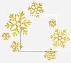 矢量手绘金色雪花边框png免抠素材_新图网 https://ixintu.com 矢量 手绘 金色 镀金 雪花边框 装饰 六角雪花