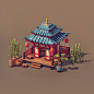 Asian Low Poly Buildings  - 3d Game Assets renderd in Unity 5 (3d Game Buildings), Rafał Urbański