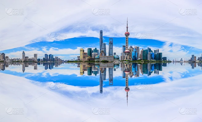 上海的建筑景观和城市天际线素材-花瓣网