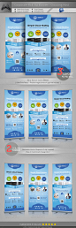 Cloud Hosting Service - Roll-up Banner Template - Signage Print Templates