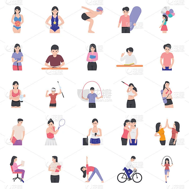 Leisure Activities Icons Pack素材-花瓣网
