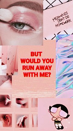 手机壁纸 复古 手账风拼接 少女心 美妆