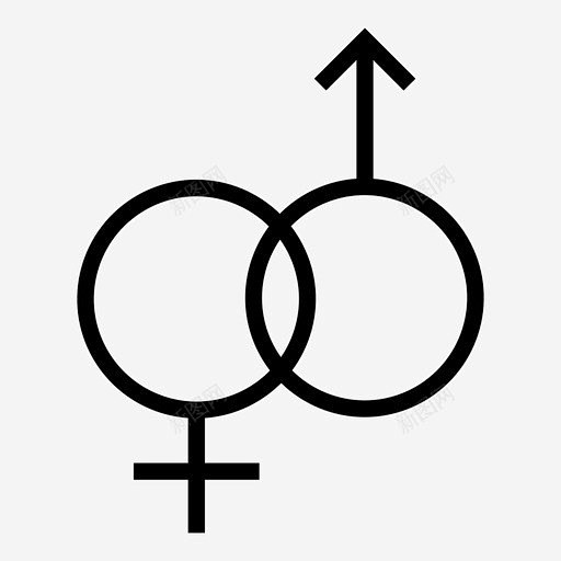 异性恋关系合一图标男女性别icon标识标志ui图标设计图片免费下载页面
