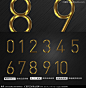 金色数字 数字 数字设计 数字3 数字7 数字8 数字10 数字1 数字2 周年庆 房地产 倒计时 金色质感 立体数字 金色立体数字