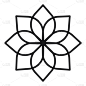 计算机图标,矢量,线条,细的,植物,夏天,绘画插图,园艺,轮廓,自然