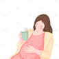 手绘-卡通风母婴人物插画贴纸7