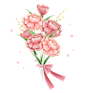免扣背景素材,花，绿植，鲜花，手绘画18