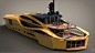 Palmer Johnson 48M "KHALILAH" Luxury Yacht, David Baylis : Saw this superb looking yacht browsing Youtube, and I really liked the design. Kind of reminded me of a Lamborghini. So I decided to model it and practice my hard surface modeling before