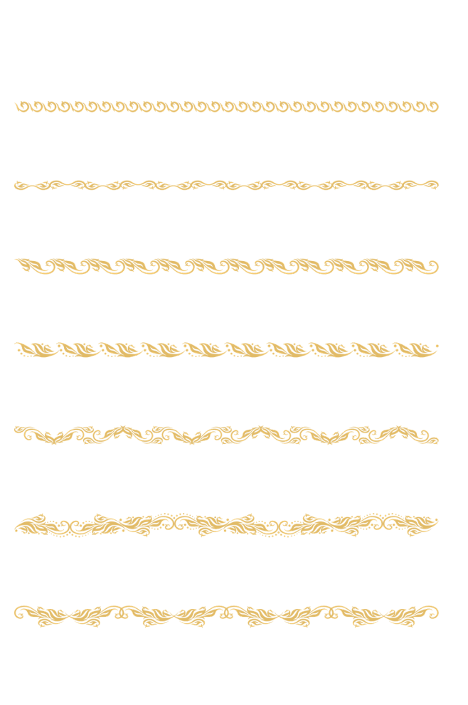 金色花纹边框装饰矢量图金色波浪纹矢量图