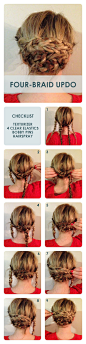 4 braid updo tutorial