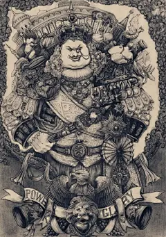 陈晨 的铅笔手绘扑克牌作品