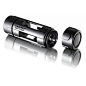 This may contain: two flashlights sitting next to each other on a white surface