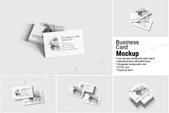 名片商业卡片VI效果图展示智能贴图psd设计样机-向日葵资源站