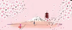 樱花节日本手绘女人小清新粉banner 樱花节 浪漫 粉色 素材 背景 设计 高清背景 背景 设计图片 免费下载 页面网页 平面电商 创意素材