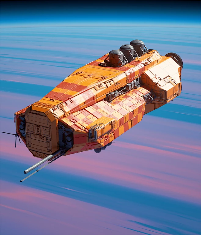 Ship/space concept sketches -- July-花瓣网
