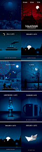 海报赏：Vector Hugo，希腊插画师，风格简洁而矢量化，这组作品名为《Blue Series》（蓝色系列），主题关于爱。他的Flickr——http://t.cn/ajnqfj(hi-----这里只有海报-----关注@海报赏)