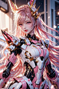 粉色机甲少女（跪求返图）｜LiblibAI