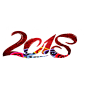 @模库 2018新年 彩色 艺术字_免扣png_字体元素_模库(51Mockup)