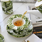日本购LS欧式骨瓷咖啡杯碟茶壶套装陶瓷下午红茶具树叶创意特色礼