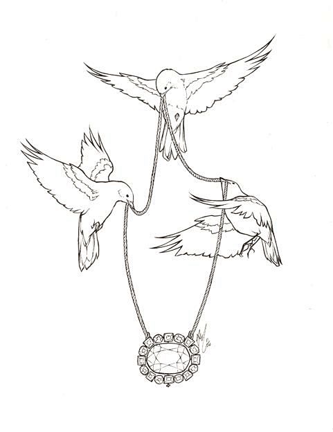 diamond birds tattoo...