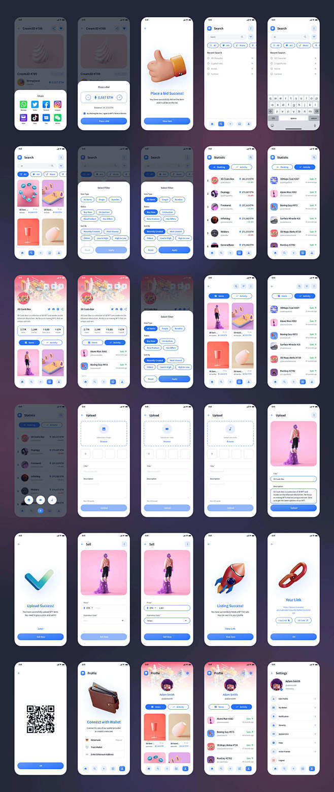 UI设计app ui界面设计NFTNFT...