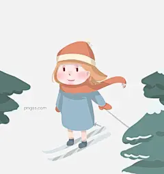 冬季出行滑雪插画图片大小4047x4295px 图片尺寸808.14 KB 来自PNG搜索网 pngss.com 免费免扣png素材下载！寒冷的冬季#滑雪的孩子#卡通插画#绿色的松树#美丽的雪景#手绘冬季插画#装饰图案#
