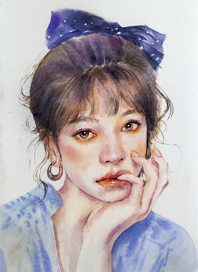 我的水彩人物画