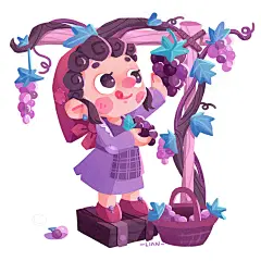 果蔬农场-系列小场景插画儿童插画Lian利安 - 原创作品 -  