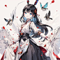 华丽汉服与少女与火鸟蝴蝶-第一组