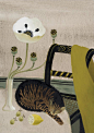 huariqueje:
“ Sleeping Cat - Mary Fedden.
British, 1915-2012
cardboard , 120x 170mm
”