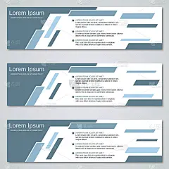抽象风格旗帜向量集合