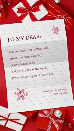 Christmas Festival Blessing Letter Ecommerce Story