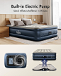 Amazon.com: iDOO Queen Air Mattress with Built in Pump, 18 Raised Comfort Blow up Mattress, Upgraded Four Chamber Airbed, Inflatable Mattress for Guests and Home, colchon inflable, Air Bed, 650 lbs Max : Home & Kitchen