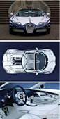 [] 全球跑车品牌【全球限量版布加迪 青花瓷】布加迪宣称这辆独一无二的定制版威航Grand Sport L'Or Blanc是世界上第一辆以瓷器为车内外设计元素的汽车。L'Or Blanc车身表面是真正的瓷质表面！独特的材质使这辆L'Or Blanc具有非同一般的色泽与质感，极富流动感的蓝白双色调也给观者以非凡的视觉享受。来自:新浪微博