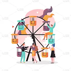 概念,游乐园,蜘蛛网,摩天轮,周末活动,家庭,公园,传统节日,休闲