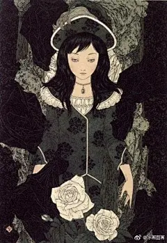 日本插画家 山本タカト /Takato Yamamoto 是日本平成浮世绘师。他将“浮世绘波普风格”进一步发展成为“平成唯美主义”独特的绘画风格，暗黑中的唯美主义 OCG插画控