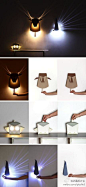 动物小夜灯，来自以色列设计师 Chen Bikovski 的Popup Lighting