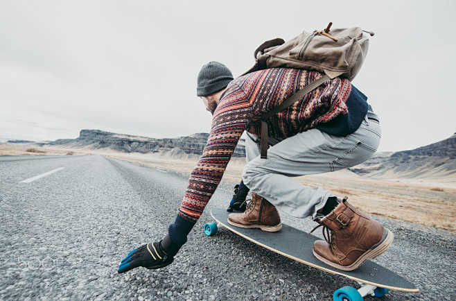 skater traveling ice.
