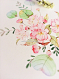 水彩画 手绘 插画 女孩 作者微博by 那仁-sun 小清新 少女心 