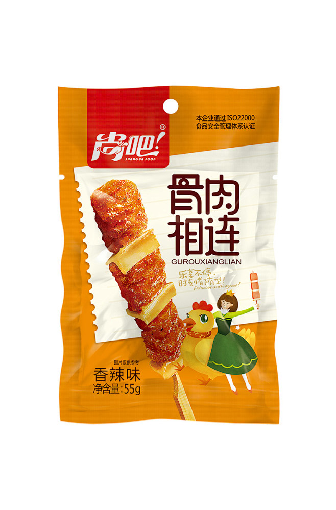 尚吧骨肉相连零食香辣味鸡排休闲办公包装小零食熟食卤味特产即食t