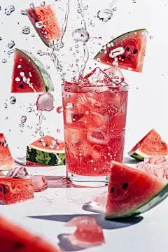 盛夏冰凉西瓜饮品
