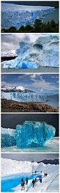 [世界上极地之外最大型的冰河---佩里托·莫雷诺冰川] 奢华旅行家： 佩里托·莫雷诺冰川（阿根廷）是世界上极地之外最大型的冰河之一，也是世界上罕见的仍在增长中的冰河，因此它也受到了更多人的追捧。远处望去，整个冰川呈现出深蓝色调。每年数以万计的游客从世界各地纷涌而至，只为一睹它的风采。