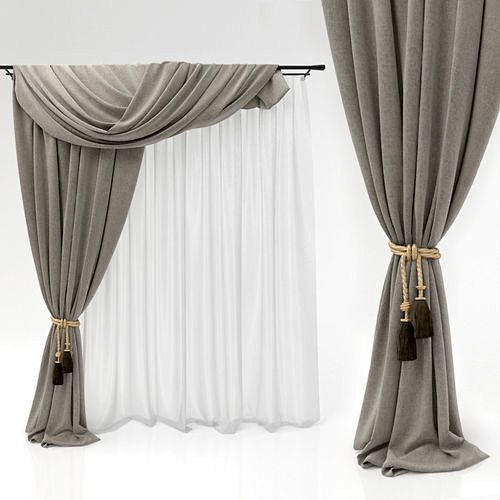 curtains 51 3d model...