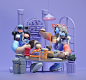 3D art Character cinema4d design experimental ILLUSTRATION  inspiration octane story