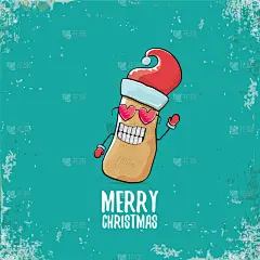 可爱的,圣诞老公,卡通,漫画,时髦的,蔬菜,食品,小的,品牌名称,微笑