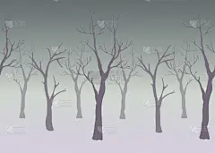 silhouettes trees on subtle background tree