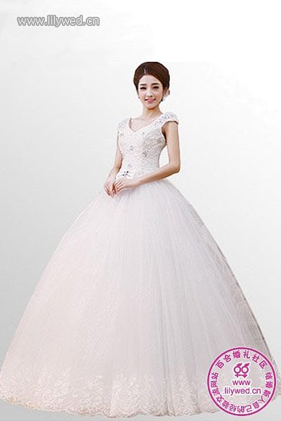韩版新娘结婚仪式婚纱 让白色秀出纯洁的爱...