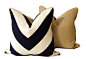 Deep Blue and White Chevron Pillow by CCDeuxVie on Etsy, $49.50: 
